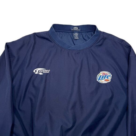 Vintage Vantage Men's Penske Racing Miller Lite Embroidered Windbreaker - Picture 5 of 12